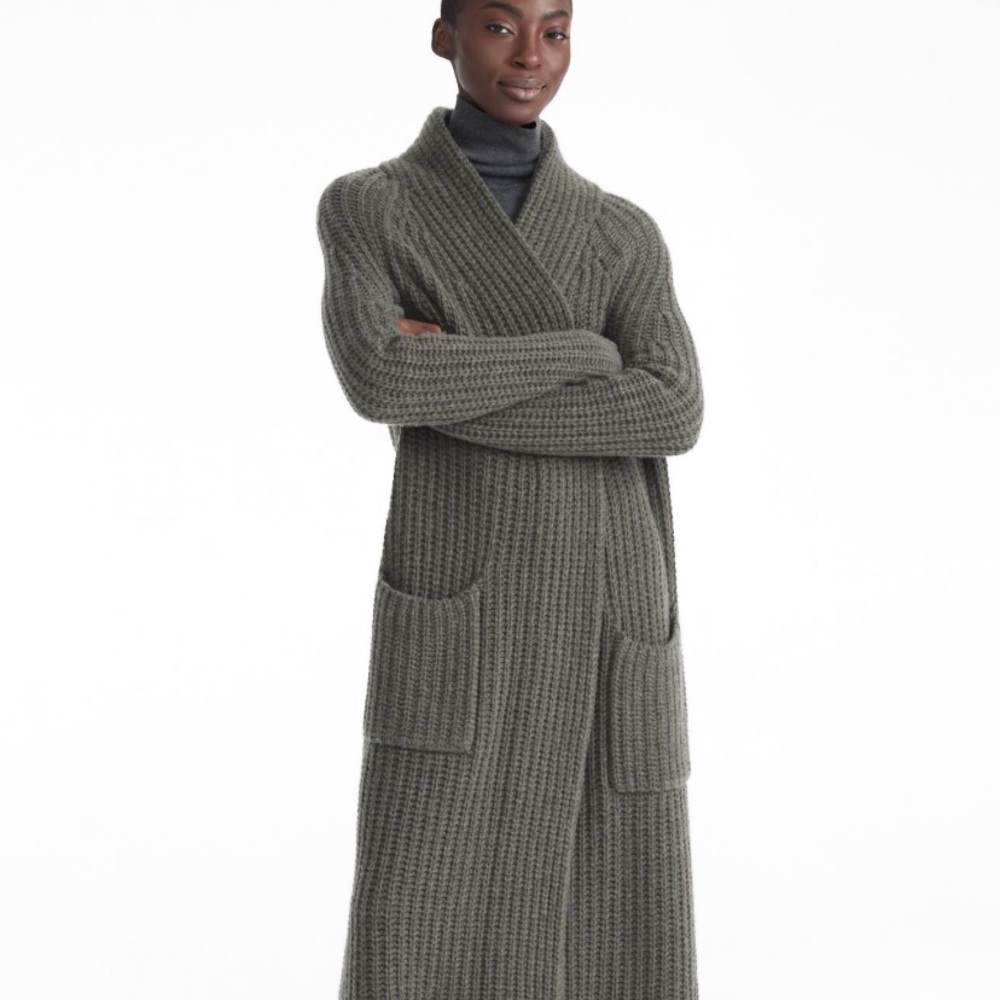 Naked cashmere freya cardigan in moss green